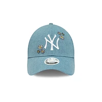 New York Yankees Women's Denim 9FORTY Strapback Azul para Mujer