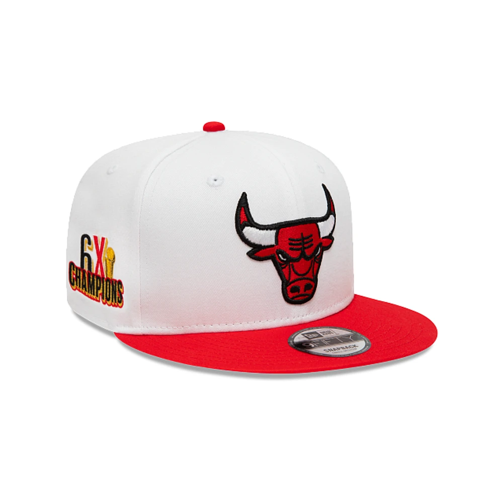 Chicago Bulls NBA White Crown Patches 9FIFTY Snapback