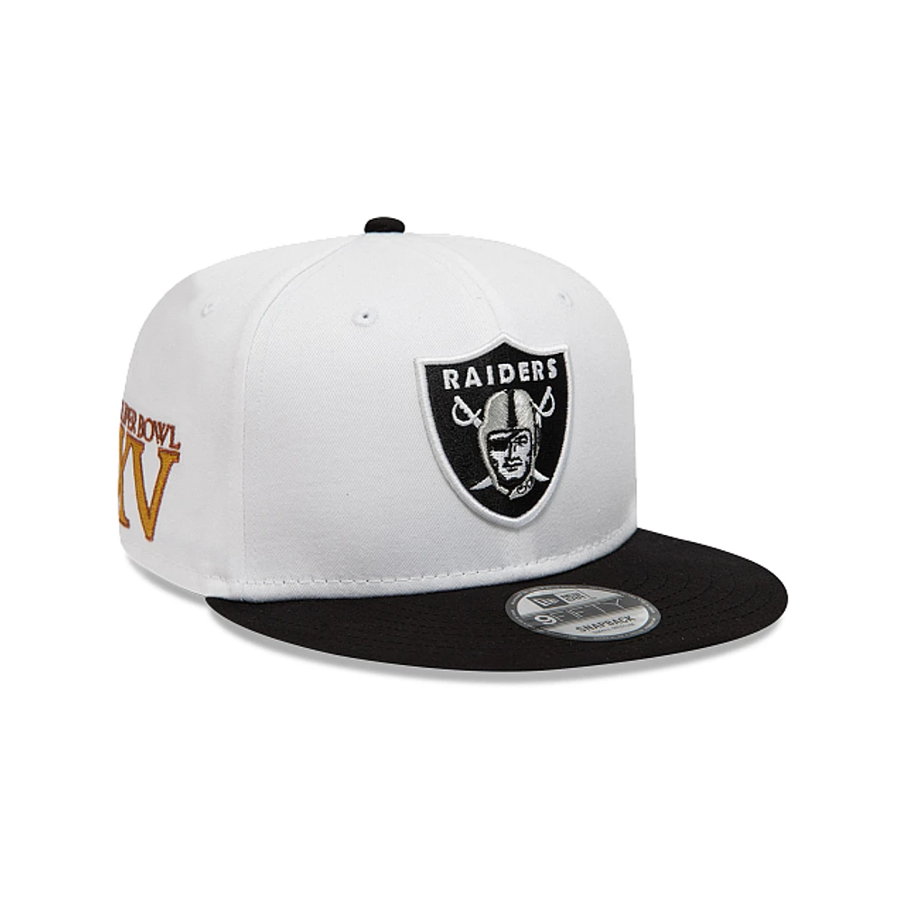 Las Vegas Raiders NFL White Crown Patches  9FIFTY Snapback