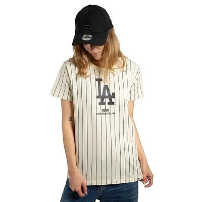 Playera Manga Corta Alpha Industries X MLB Los Angeles Dodgers para Mujer