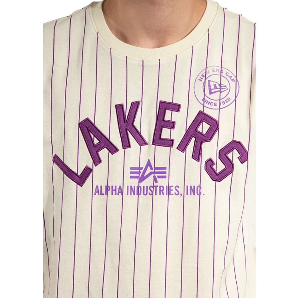 Playera Manga Corta Alpha Industries X NBA Los Angeles Lakers