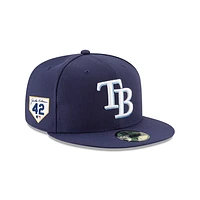 Tampa Bay Rays MLB Jackie Robinson Day 2024 59FIFTY Cerrada