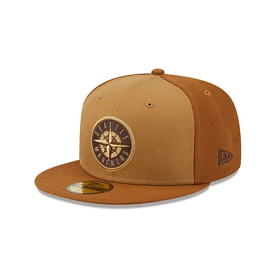 Seattle Mariners MLB Tri-Tone Brown 59FIFTY Cerrada