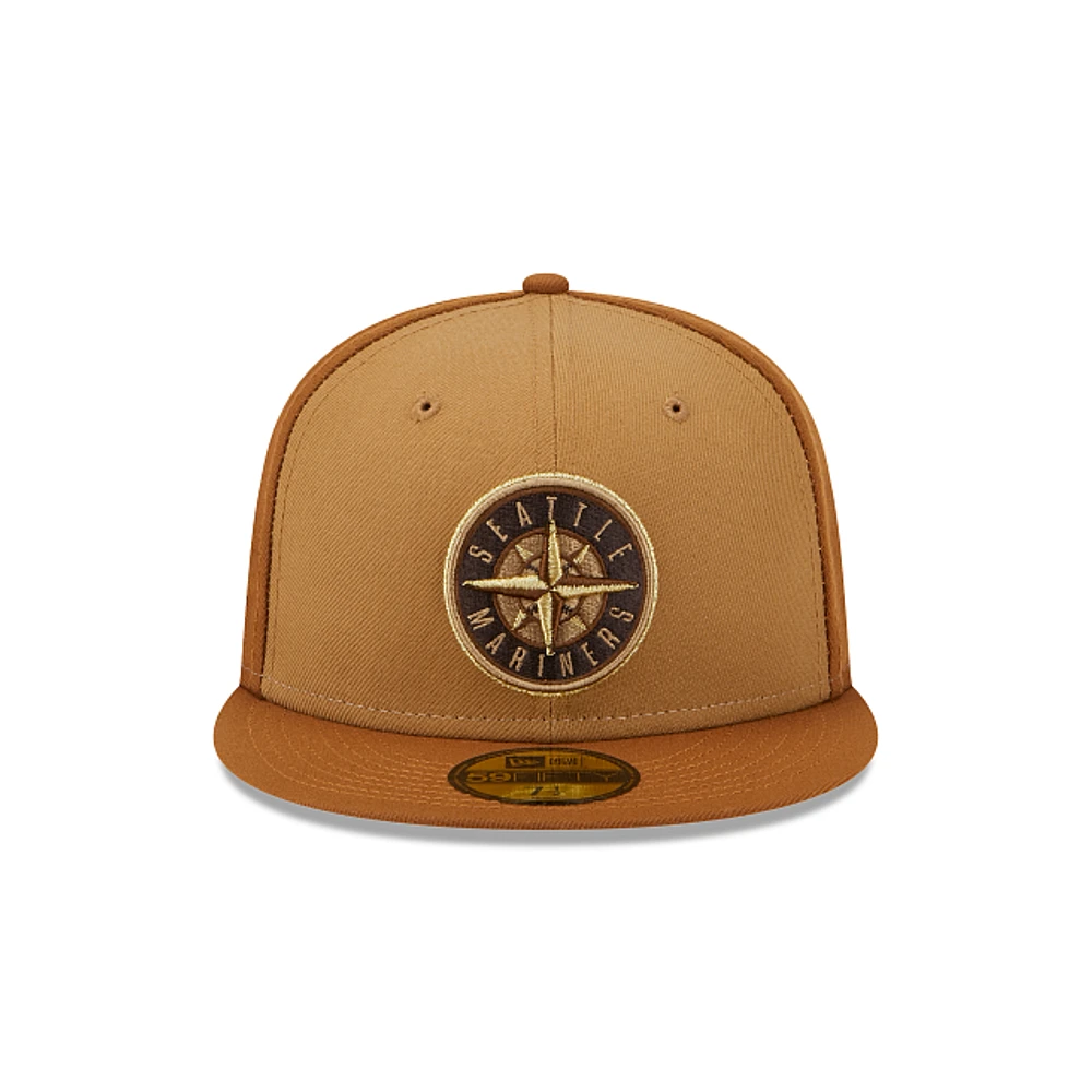 Seattle Mariners MLB Tri-Tone Brown 59FIFTY Cerrada