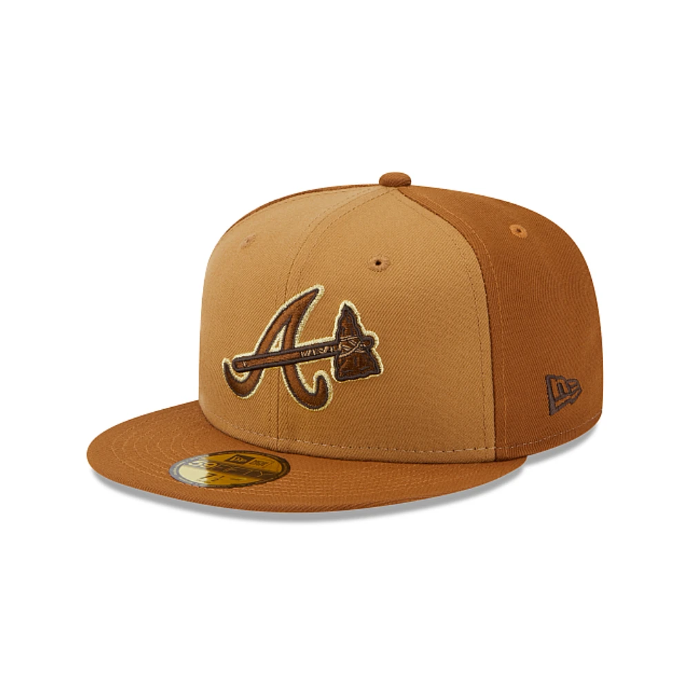 Atlanta Braves MLB Tri-Tone Brown 59FIFTY Cerrada