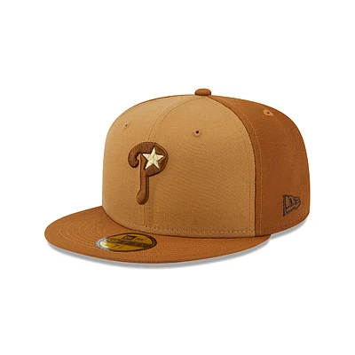 Philadelphia Phillies MLB Tri-Tone Brown 59FIFTY Cerrada