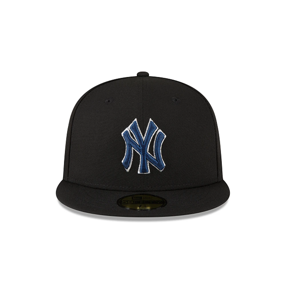 New York Yankees MLB Metallic Logo 59FIFTY Cerrada