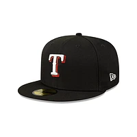 Texas Rangers MLB Metallic Logo 59FIFTY Cerrada