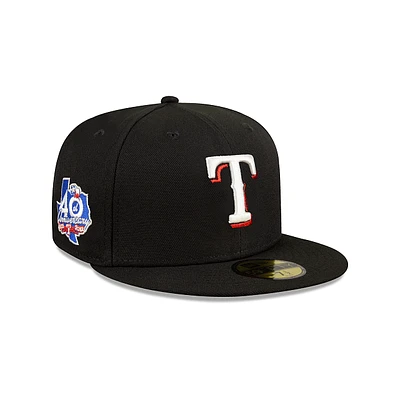 Texas Rangers MLB Metallic Logo 59FIFTY Cerrada
