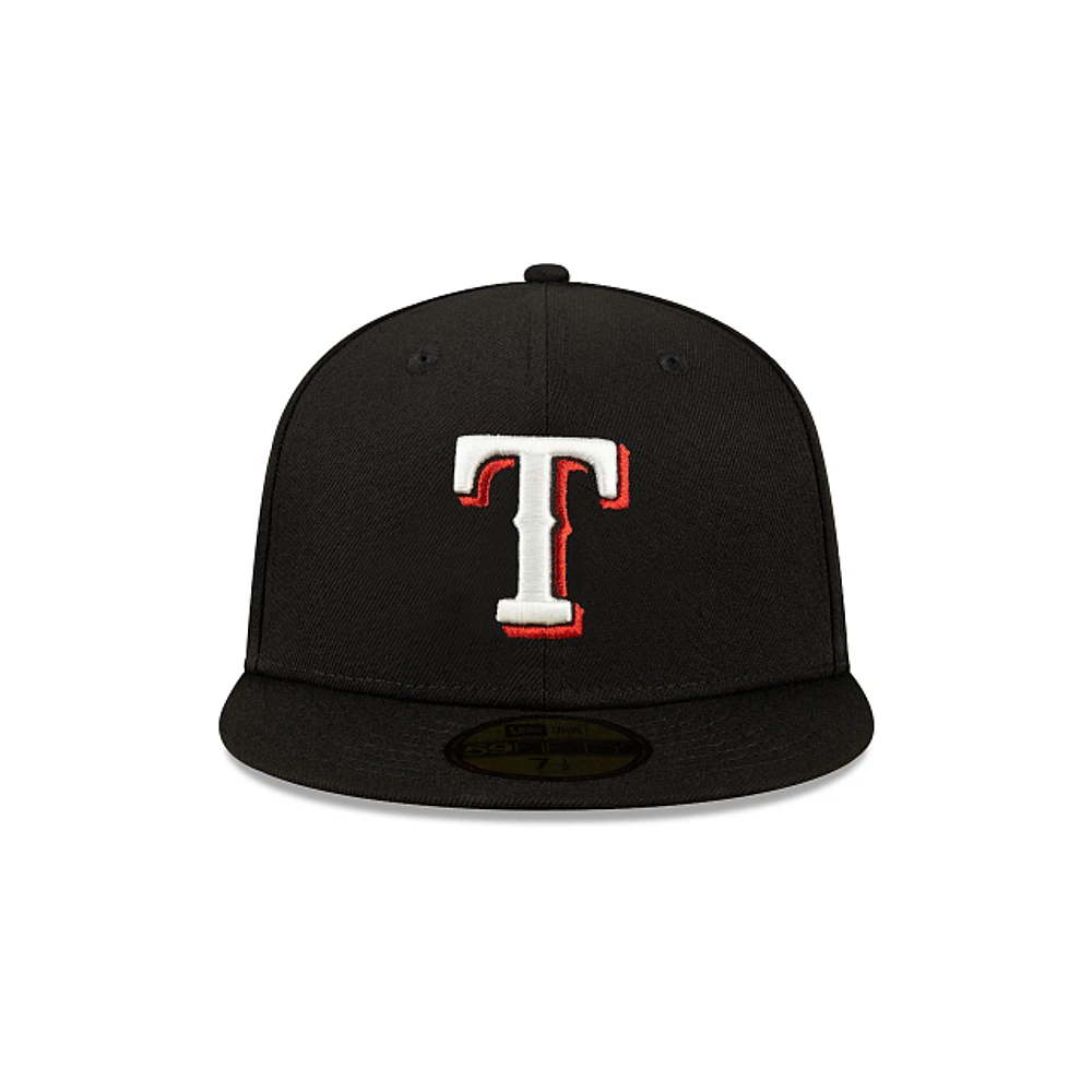 Texas Rangers MLB Metallic Logo 59FIFTY Cerrada