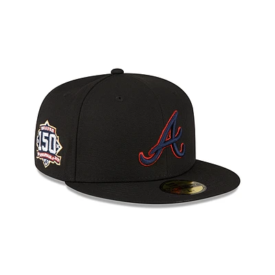 Atlanta Braves MLB Metallic Logo 59FIFTY Cerrada