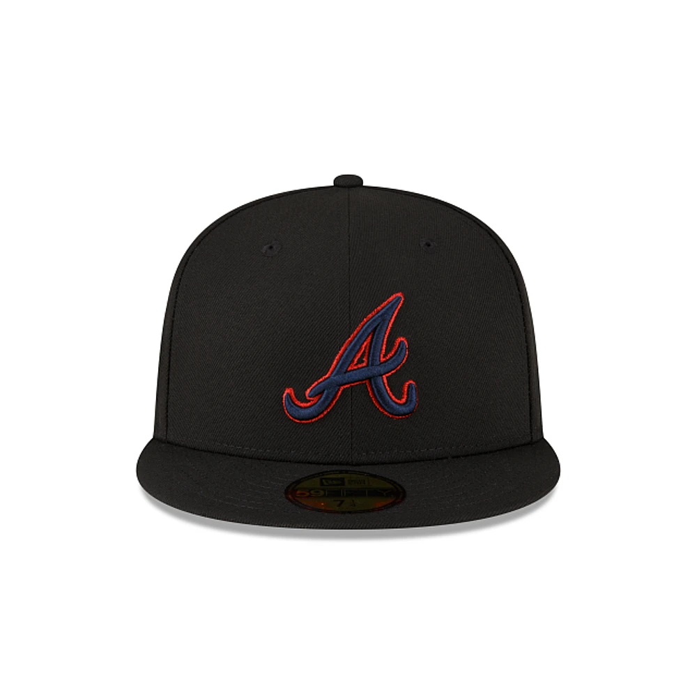 Atlanta Braves MLB Metallic Logo 59FIFTY Cerrada