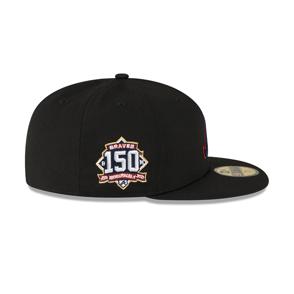 Atlanta Braves MLB Metallic Logo 59FIFTY Cerrada