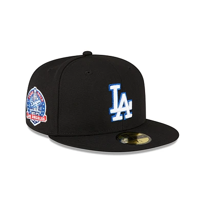 Los Angeles Dodgers MLB Metallic Logo 59FIFTY Cerrada