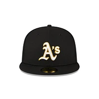 Oakland Athletics MLB Metallic Logo 59FIFTY Cerrada