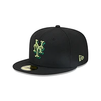 New York Mets MLB Metallic Pop 59FIFTY Cerrada