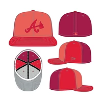 Atlanta Braves MLB Tri-Tone Team 59FIFTY Cerrada