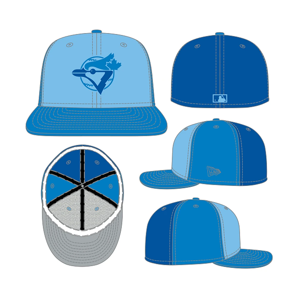 Toronto Blue Jays MLB Tri-Tone Team 59FIFTY Cerrada