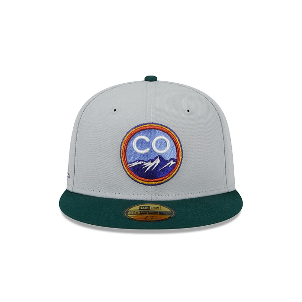 Colorado Rockies MLB Metallic City 59FIFTY Cerrada