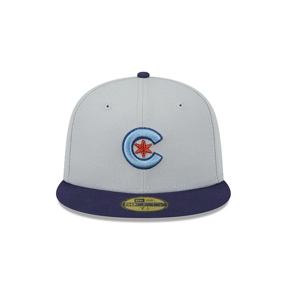 Chicago Cubs MLB Metallic City 59FIFTY Cerrada