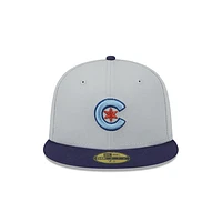 Chicago Cubs MLB Metallic City 59FIFTY Cerrada