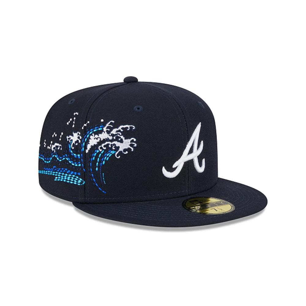 Atlanta Braves MLB Tonal Wave 59FIFTY Cerrada