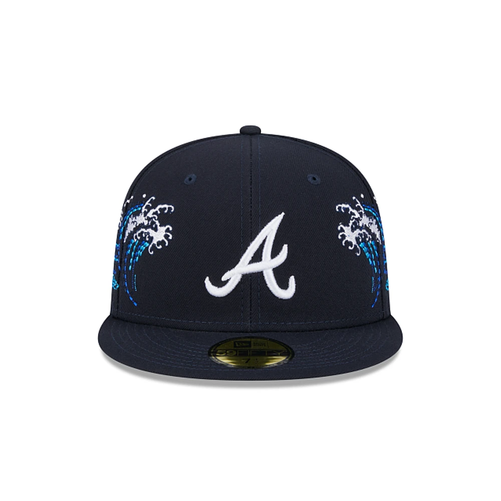 Atlanta Braves MLB Tonal Wave 59FIFTY Cerrada