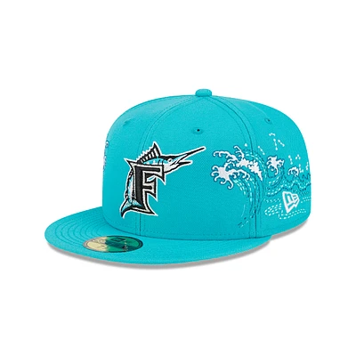 Florida Marlins MLB Tonal Wave 59FIFTY Cerrada