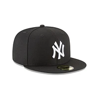 New York Yankees Black & White 59FIFTY Cerrada