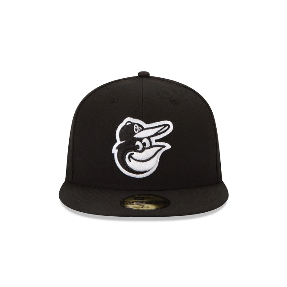 Baltimore Orioles Black & White 59FIFTY Cerrada