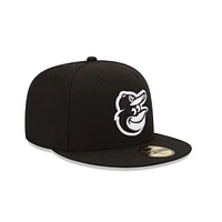 Baltimore Orioles Black & White 59FIFTY Cerrada