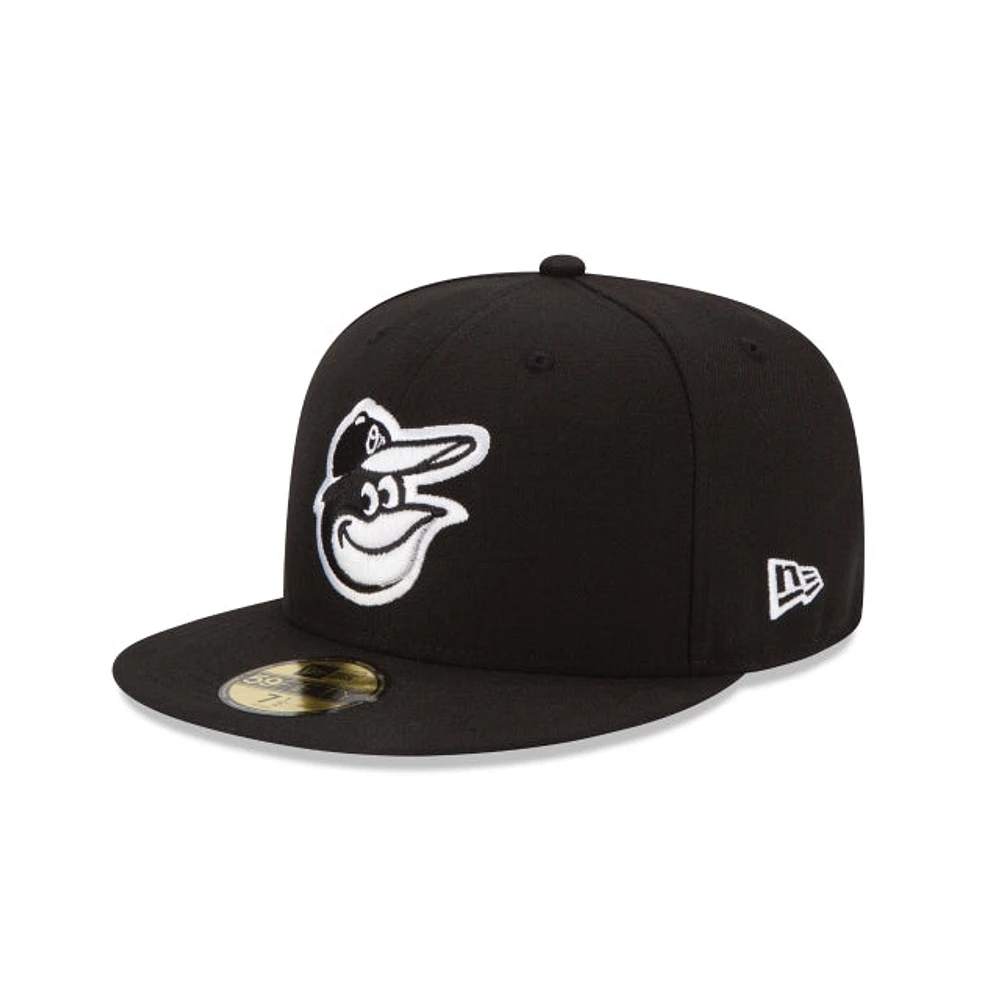 Baltimore Orioles Black & White 59FIFTY Cerrada