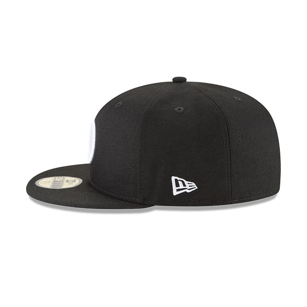 Los Angeles Dodgers Black & White 59FIFTY Cerrada