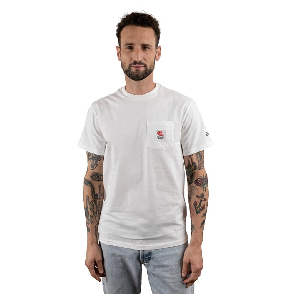 Playera Manga Corta New Era Pocket Blanca