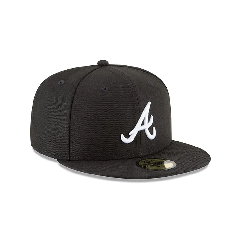 Atlanta Braves Black & Wihte 59FIFTY Cerrada