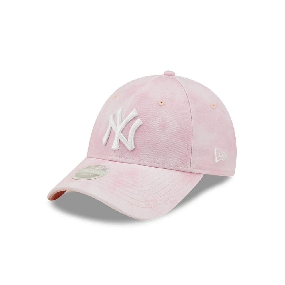 New York Yankees Tie Dye 9FORTY Strapback Rosa para Mujer