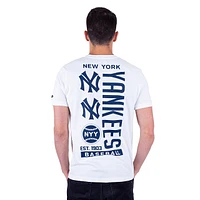 Playera Manga Corta New York Yankees MLB Fangear Blanca