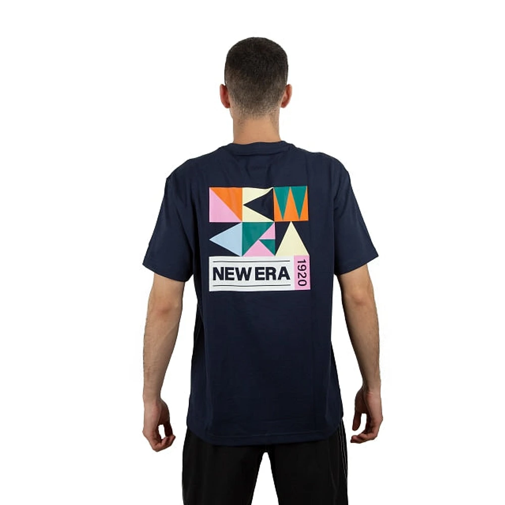 Playera Manga Corta New Era Modern Art Logo Azul