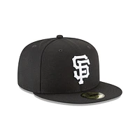 San Francisco Giants Black & White 59FIFTY Cerrada