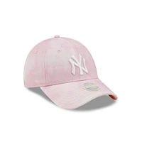 New York Yankees Tie Dye 9FORTY Strapback Rosa para Mujer