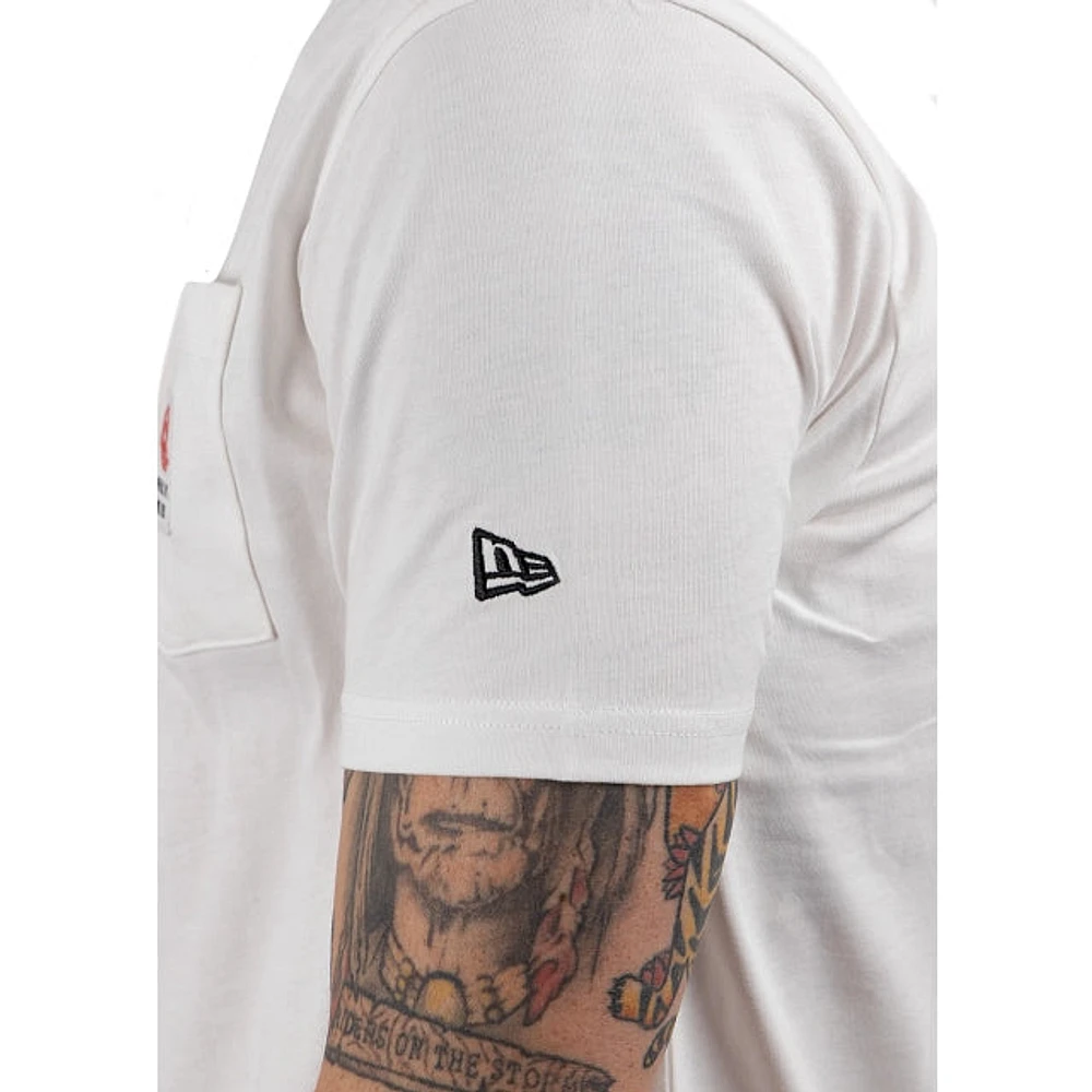 Playera Manga Corta New Era Pocket Blanca