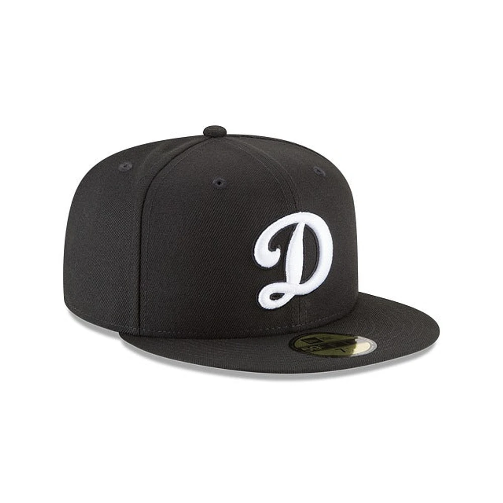 Los Angeles Dodgers Black & White 59FIFTY Cerrada