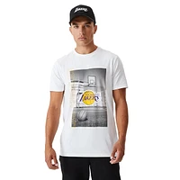 Playera Manga Corta Los Angeles Lakers NBA Photographic Blanca