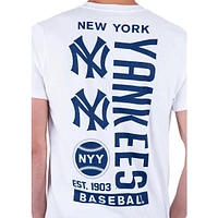 Playera Manga Corta New York Yankees MLB Fangear Blanca