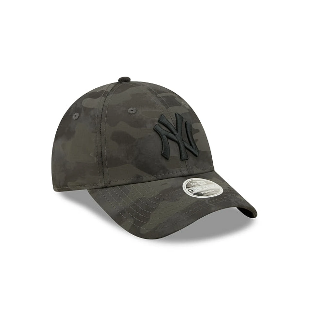 New York Yankees Tonal Camo 9FORTY Strapback Negra para Mujer