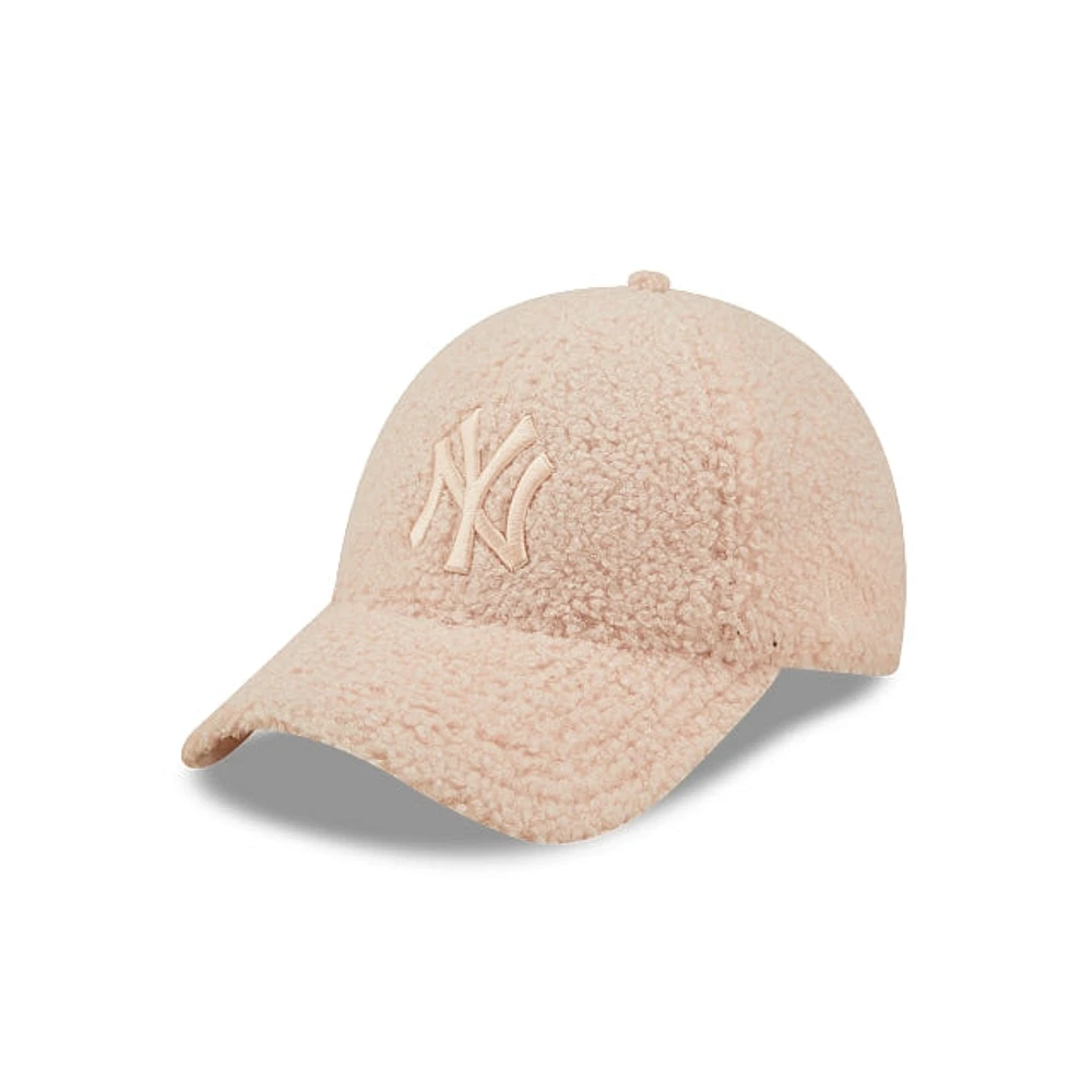 New York Yankees Women's Borg 9FORTY Snapback Rosa para Mujer