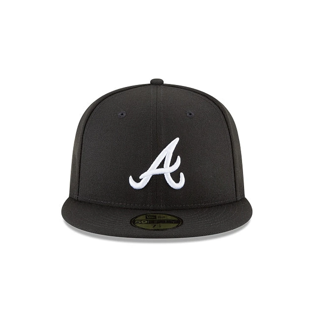 Atlanta Braves Black & Wihte 59FIFTY Cerrada