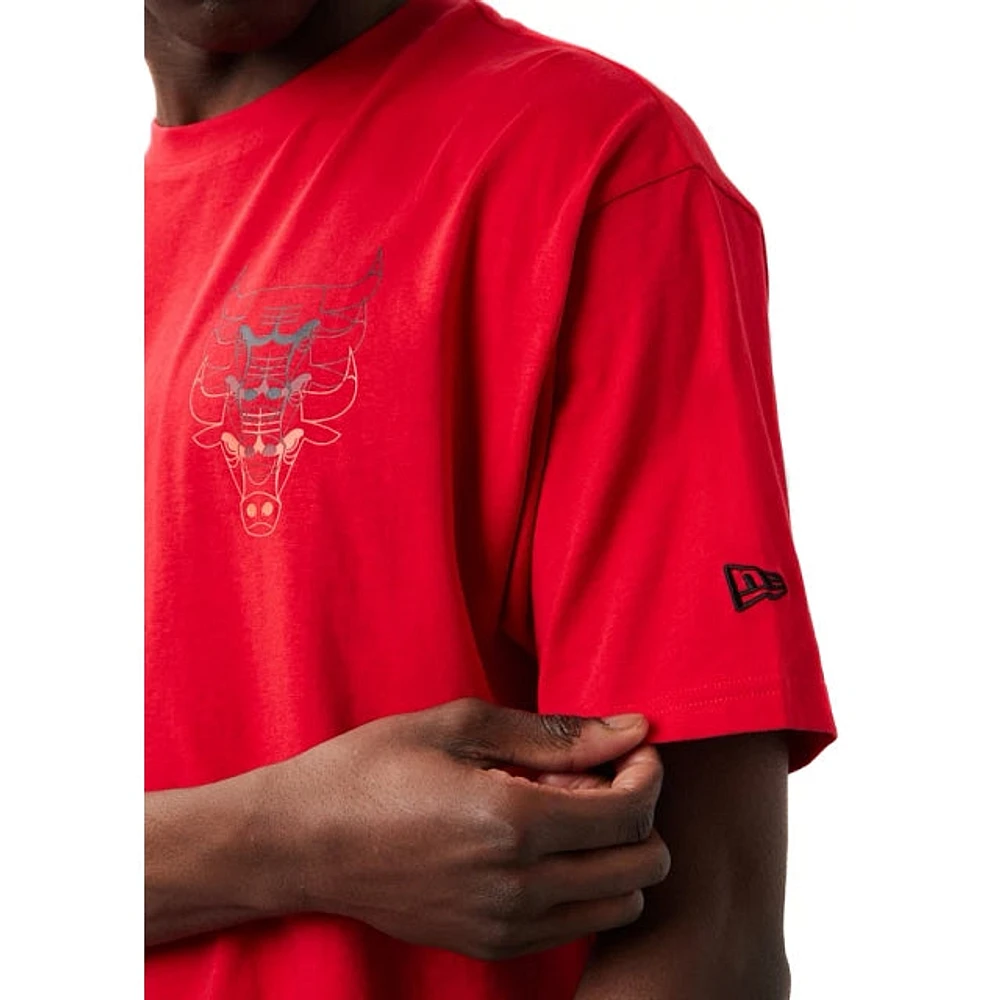 Playera Manga Corta Chicago Bulls Stack Logo