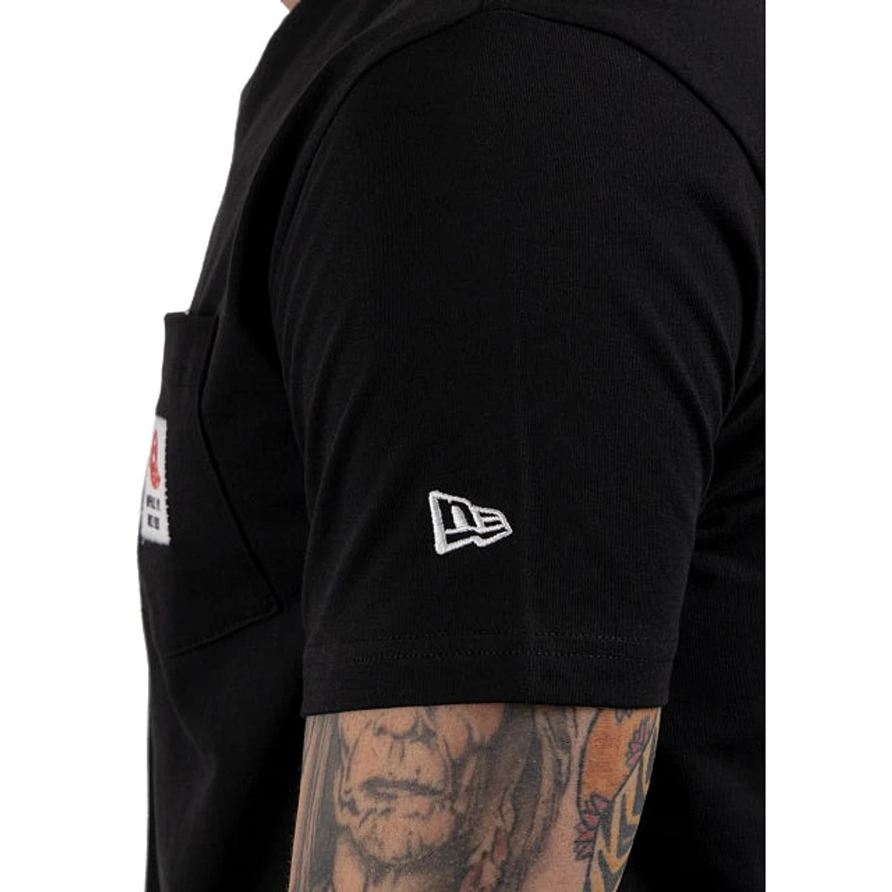 Playera Manga Corta New Era Pocket Negra