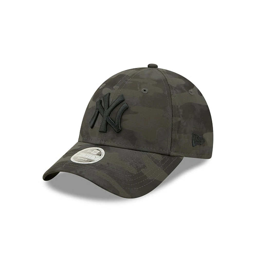 New York Yankees Tonal Camo 9FORTY Strapback Negra para Mujer